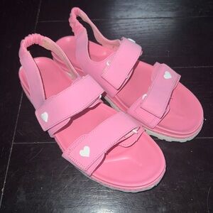 Target Women’s Heart Sandals Pink With White Hearts